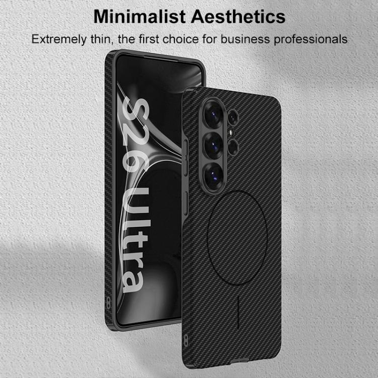 For Samsung Galaxy S26 Ultra 5G GKK Four Curves Vegan Leather Magnetic Slim Ring Full Coverage Phone Case