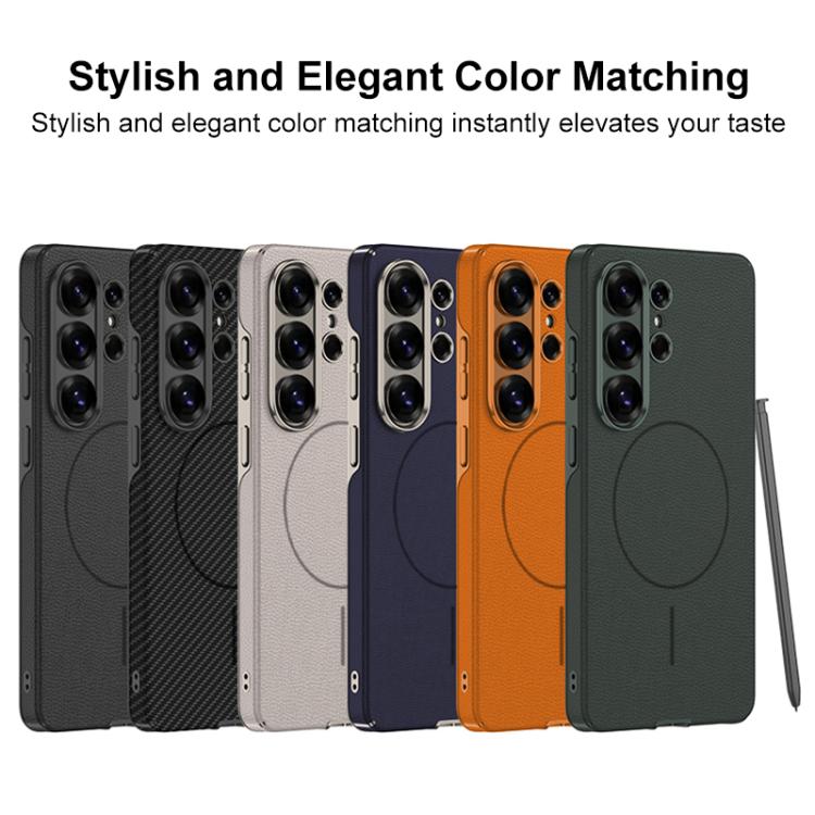 For Samsung Galaxy S26 Ultra 5G GKK Four Curves Vegan Leather Magnetic Slim Ring Full Coverage Phone Case