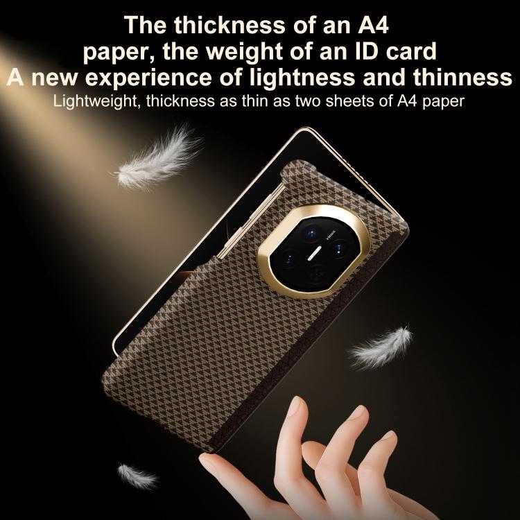 For Huawei Mate X7 Stylish Dual Axis Series Metal Frame Nanofiber Magnetic Center Phone Case