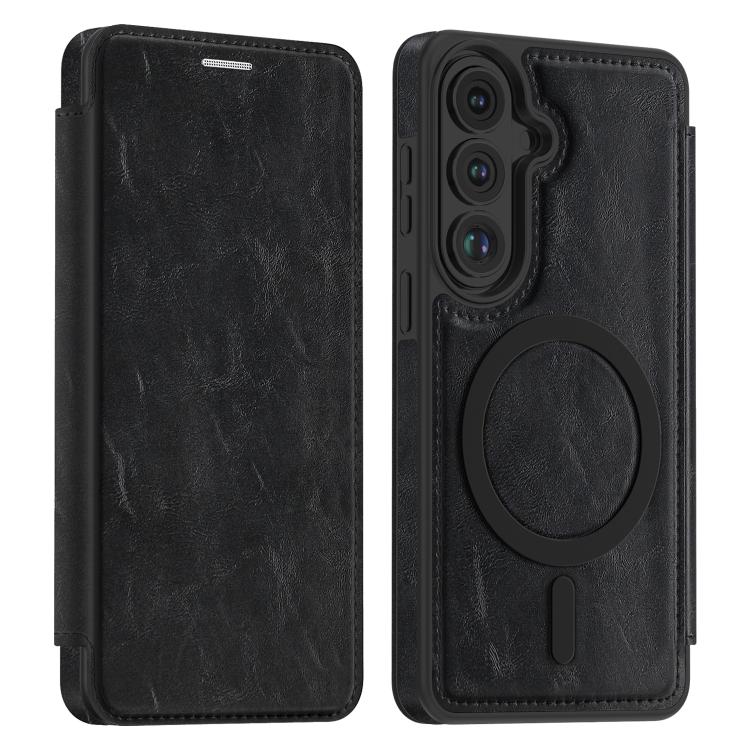For Samsung Galaxy S26 5G Linton MagSafe Leather Phone Case