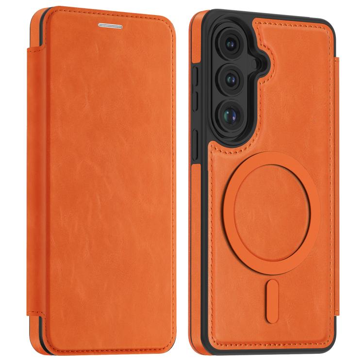 For Samsung Galaxy S26 5G Linton MagSafe Leather Phone Case