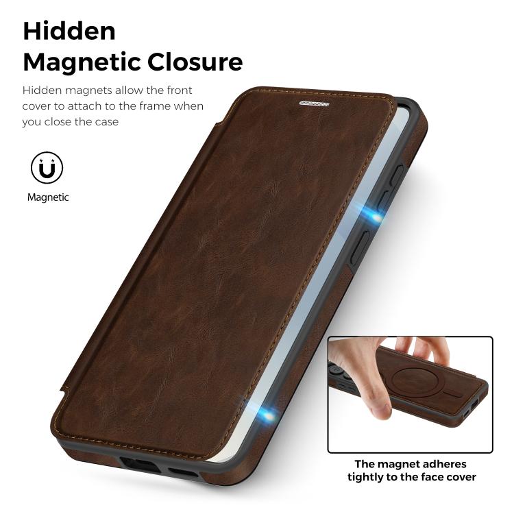 For Samsung Galaxy S26 5G Linton MagSafe Leather Phone Case