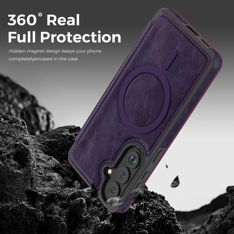 For Samsung Galaxy S26 5G Linton MagSafe Leather Phone Case