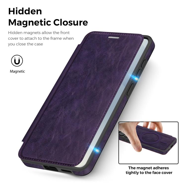 For Samsung Galaxy S26 5G Linton MagSafe Leather Phone Case