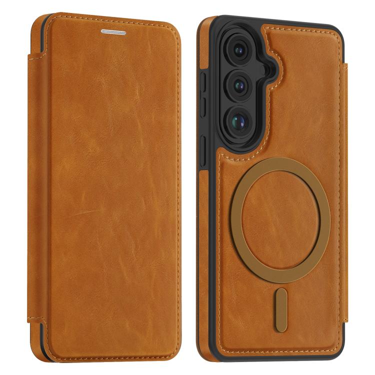For Samsung Galaxy S26 5G Linton MagSafe Leather Phone Case