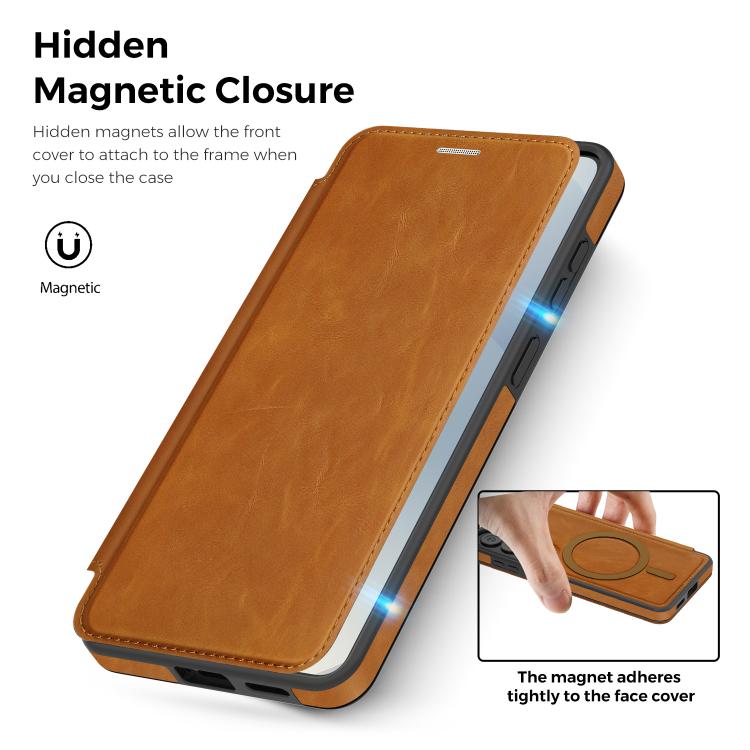 For Samsung Galaxy S26 5G Linton MagSafe Leather Phone Case