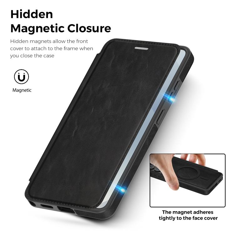 For Samsung Galaxy S26 Ultra 5G Linton MagSafe Leather Phone Case