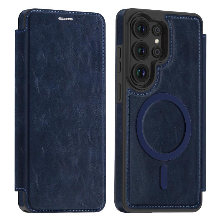 For Samsung Galaxy S26 Ultra 5G Linton MagSafe Leather Phone Case