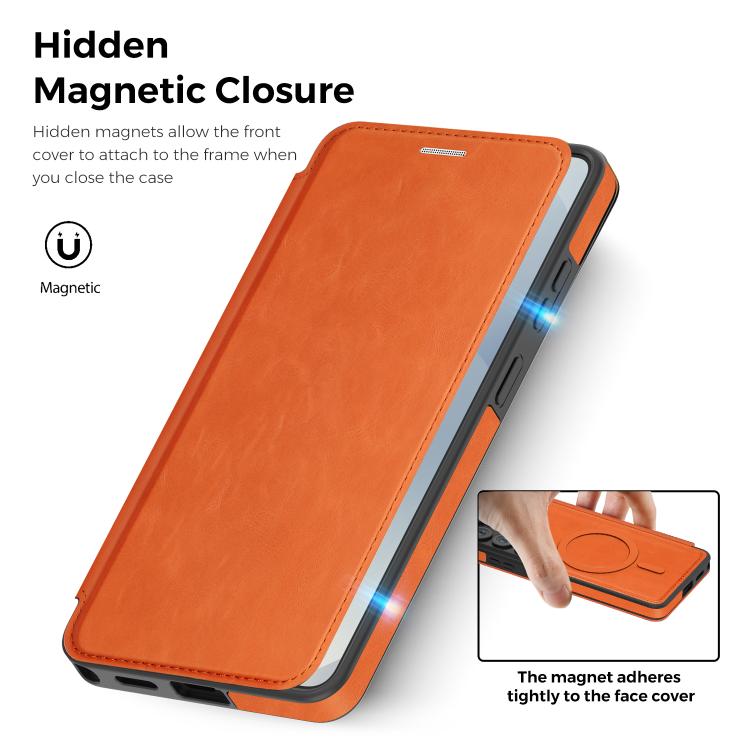 For Samsung Galaxy S26 Ultra 5G Linton MagSafe Leather Phone Case