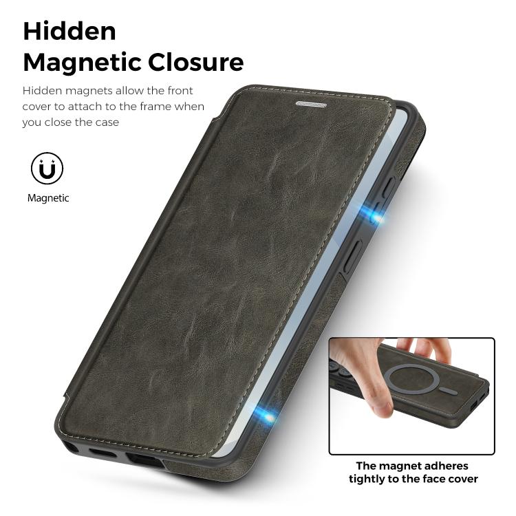 For Samsung Galaxy S26 Ultra 5G Linton MagSafe Leather Phone Case