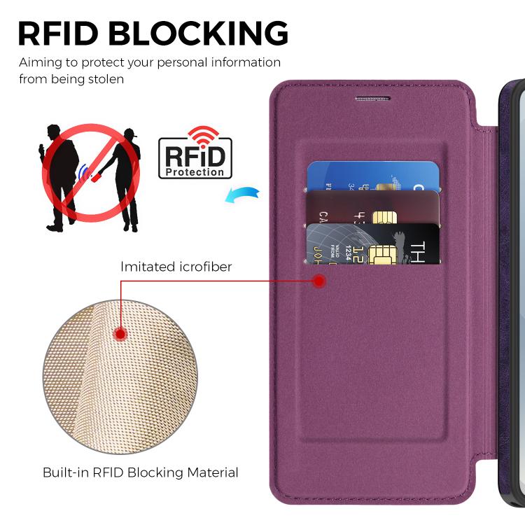 For Samsung Galaxy S26 Ultra 5G Linton MagSafe Leather Phone Case