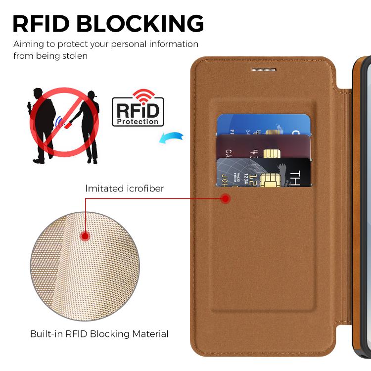 For Samsung Galaxy S26 Ultra 5G Linton MagSafe Leather Phone Case
