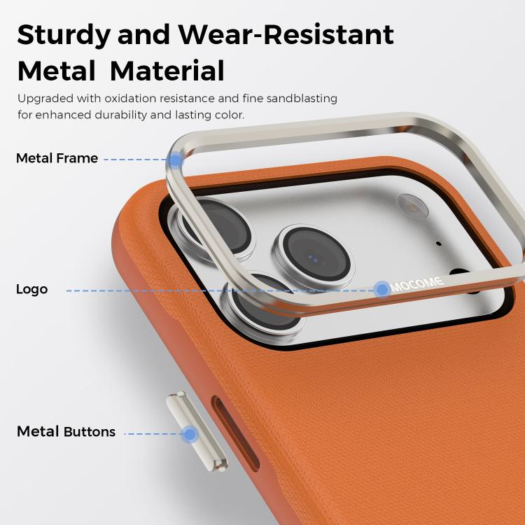 For iPhone 17 Pro Max Mocome Plain Magnetic Shockproof Phone Case