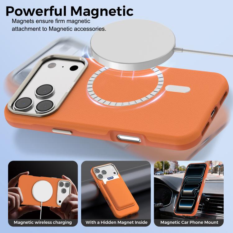 For iPhone 17 Pro Mocome Plain Magnetic Shockproof Phone Case