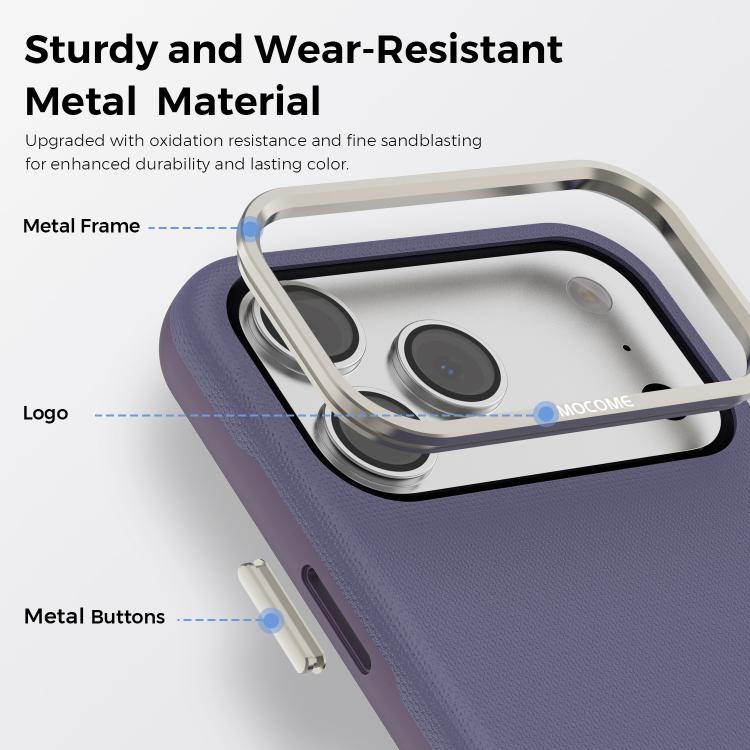 For iPhone 17 Pro Mocome Plain Magnetic Shockproof Phone Case
