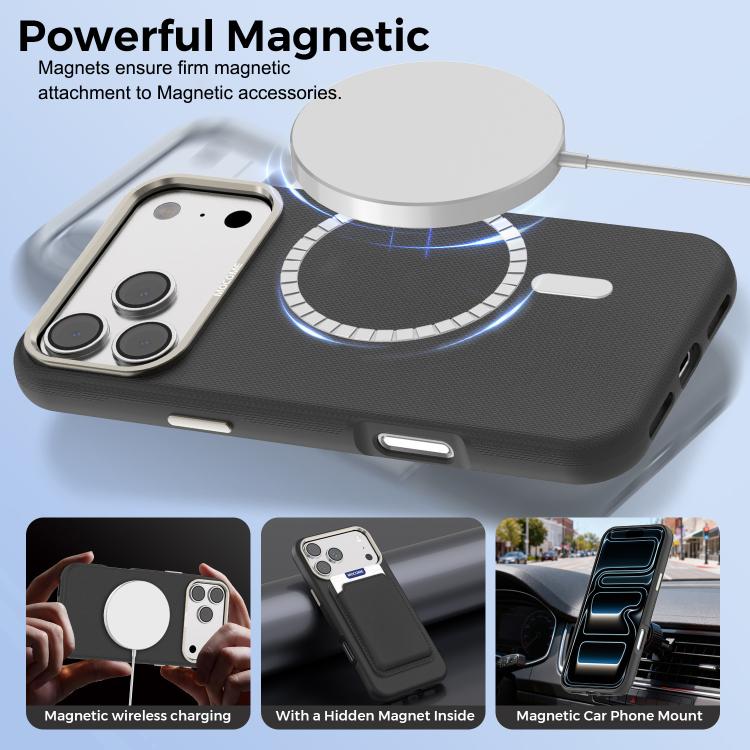 For iPhone 17 Pro Max Mocome Plain Magnetic Card Bag Phone Case