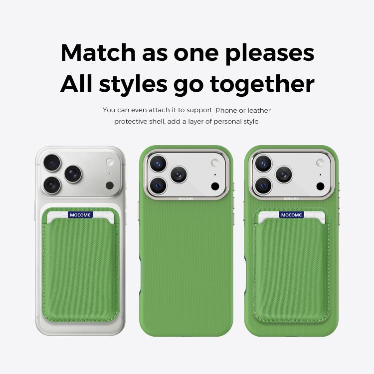 For iPhone 17 Pro Max Mocome Plain Magnetic Card Bag Phone Case