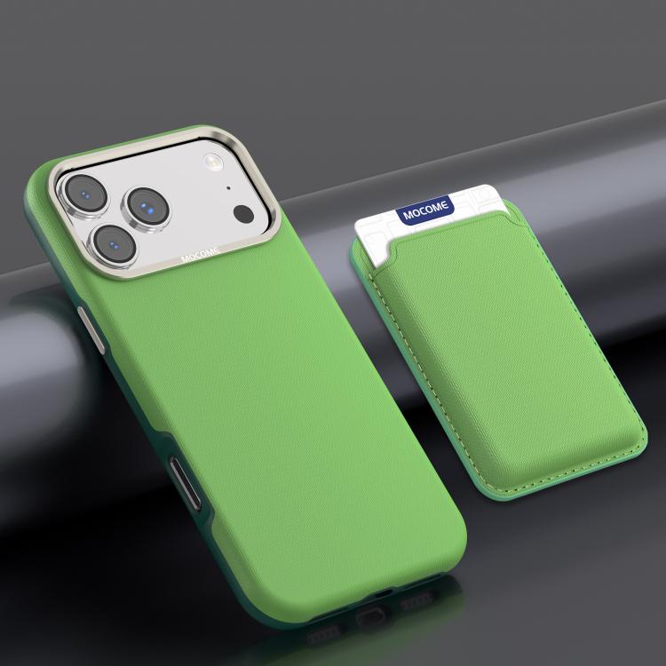 For iPhone 17 Pro Max Mocome Plain Magnetic Card Bag Phone Case