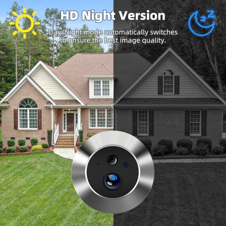 RH-PD10-I 4.3 inch HD Screen Motion Detection Smart WiFi Video Doorbell - Gray Black