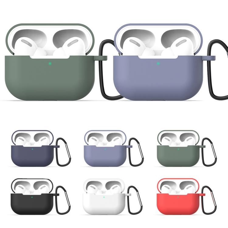 For AirPods Pro 3 Silicone Earphone Protective Case + Hook + Anti-lost Rope 3 in 1 Set