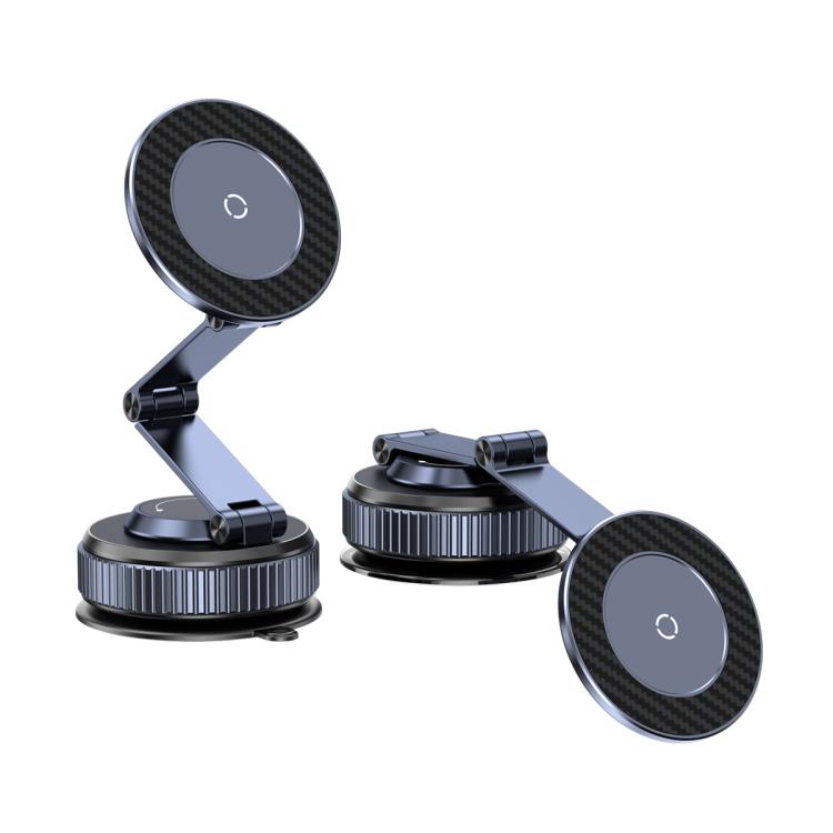K001B 360 Degree Rotation Suction Cup Car Magnetic Phone Holder - Dark Gray