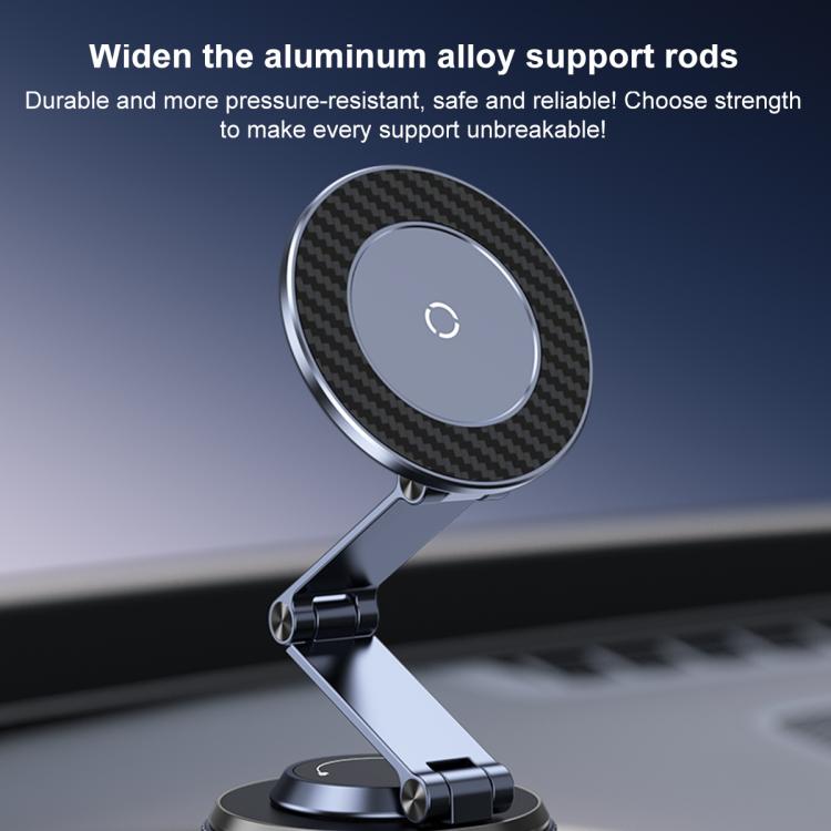 K001B 360 Degree Rotation Suction Cup Car Magnetic Phone Holder - Dark Gray