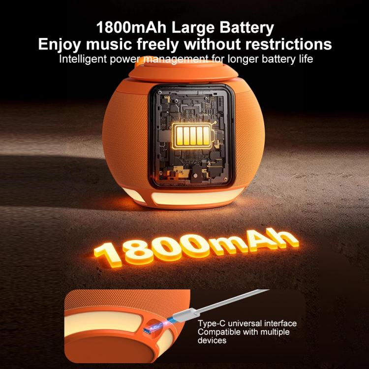 ZGA WX08 Multifunctional Bluetooth Speaker 15W Wireless Phone Watch Charger - Orange
