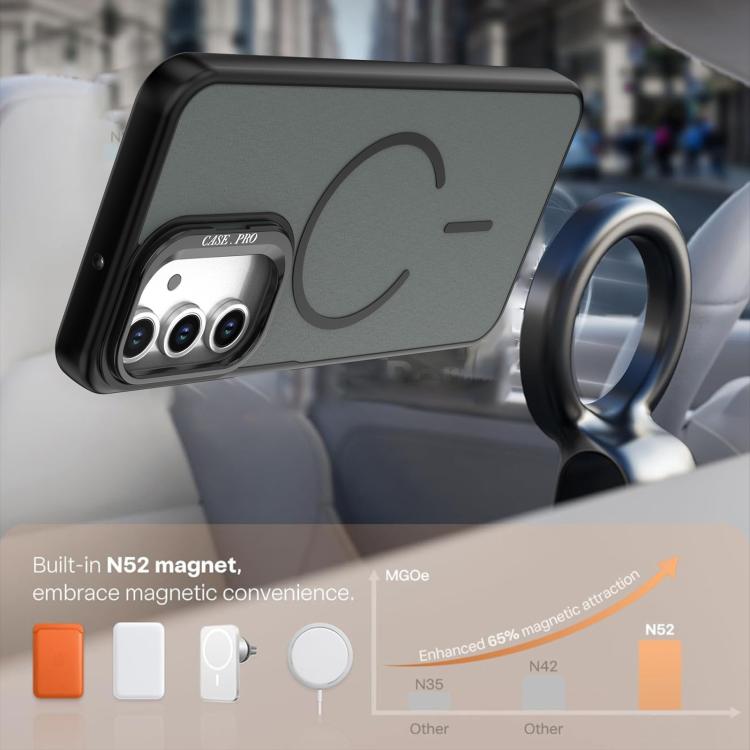 For Samsung Galaxy A14 5G Bright Color Contrast Skin-feel Camera Bracket Magsafe Phone Case