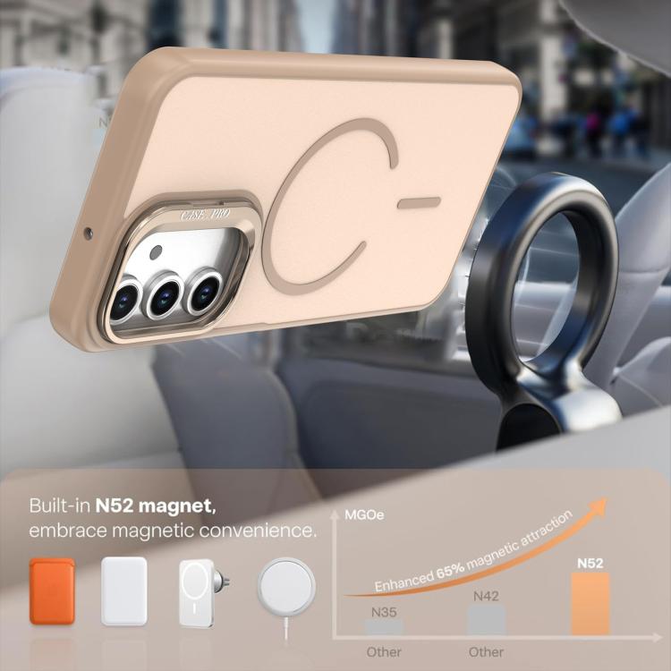 For Samsung Galaxy A14 5G Bright Color Contrast Skin-feel Camera Bracket Magsafe Phone Case