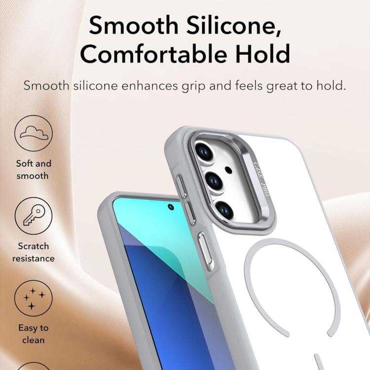 For Samsung Galaxy A14 5G Bright Color Contrast Skin-feel Camera Bracket Magsafe Phone Case