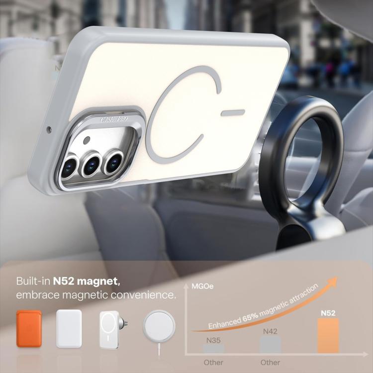 For Samsung Galaxy A14 5G Bright Color Contrast Skin-feel Camera Bracket Magsafe Phone Case