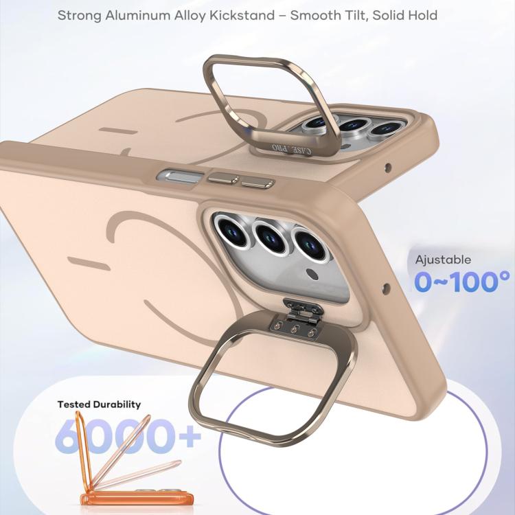 For Samsung Galaxy A15 5G Bright Color Contrast Skin-feel Camera Bracket Magsafe Phone Case