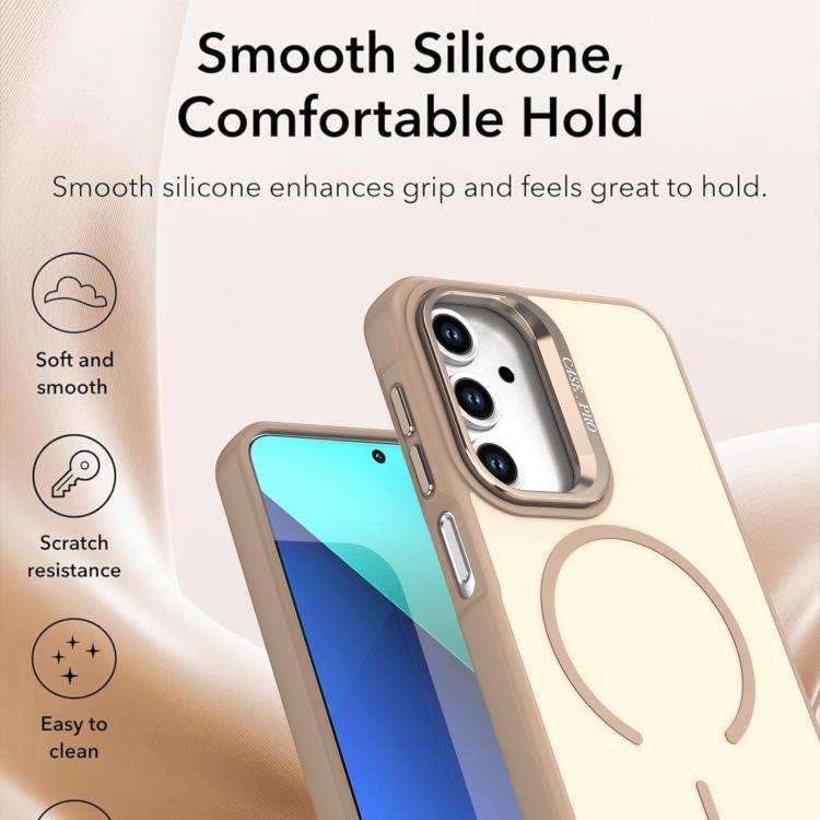 For Samsung Galaxy A13 5G / 4G Bright Color Contrast Skin-feel Camera Bracket Magsafe Phone Case