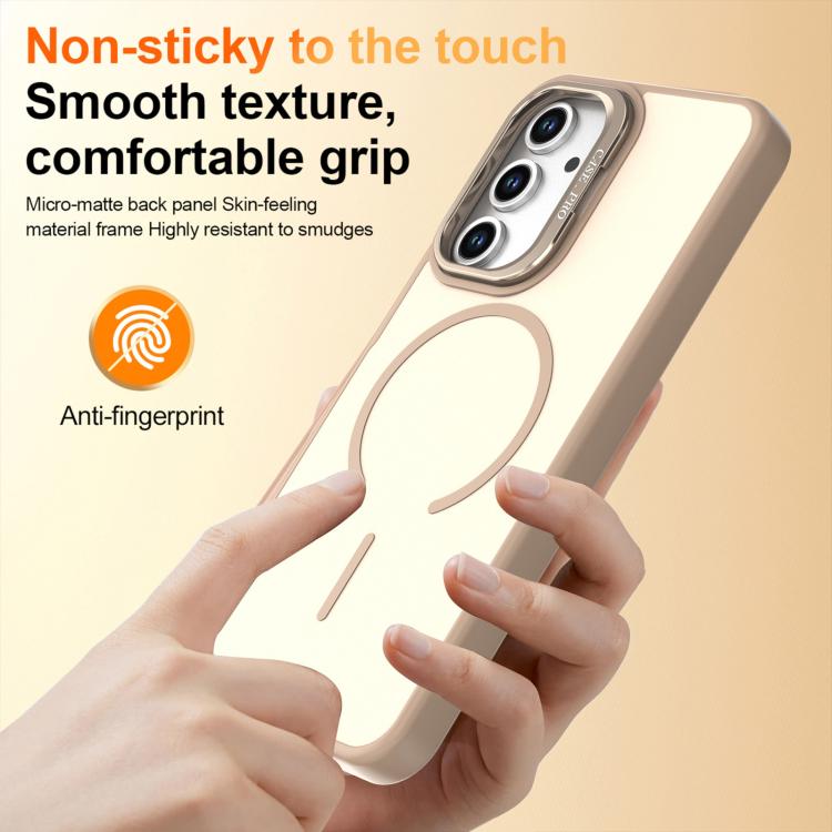 For Samsung Galaxy A13 5G / 4G Bright Color Contrast Skin-feel Camera Bracket Magsafe Phone Case