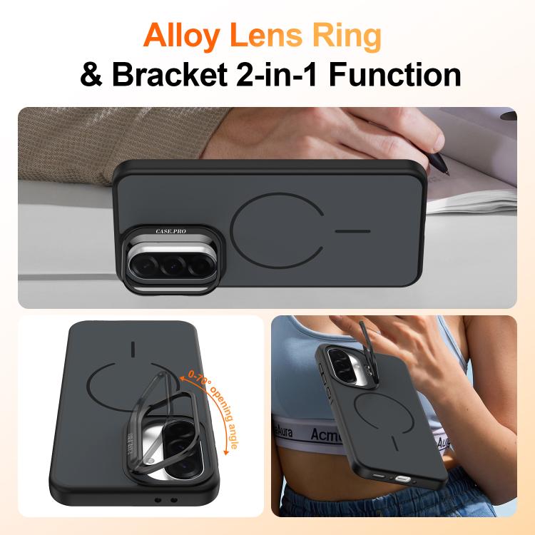 For Samsung Galaxy A17 5G Bright Color Contrast Skin-feel Camera Bracket Magsafe Phone Case