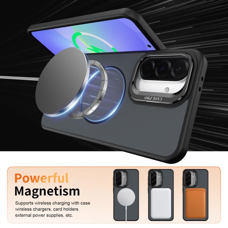 For Samsung Galaxy A17 5G Bright Color Contrast Skin-feel Camera Bracket Magsafe Phone Case