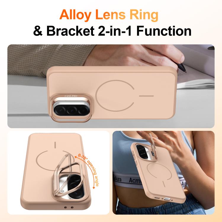 For Samsung Galaxy A17 5G Bright Color Contrast Skin-feel Camera Bracket Magsafe Phone Case
