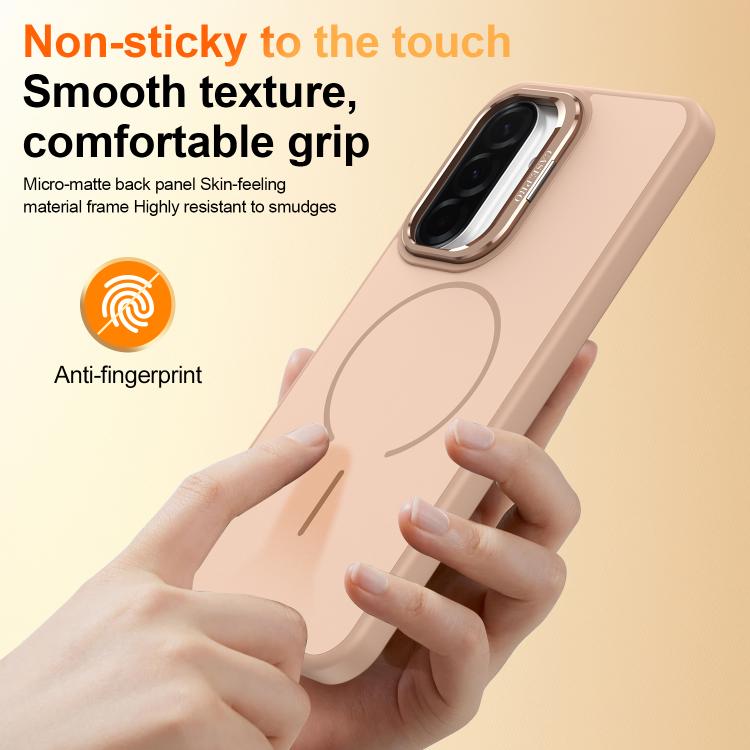 For Samsung Galaxy A17 5G Bright Color Contrast Skin-feel Camera Bracket Magsafe Phone Case