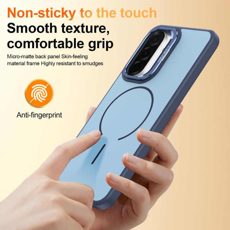 For Samsung Galaxy A17 5G Bright Color Contrast Skin-feel Camera Bracket Magsafe Phone Case