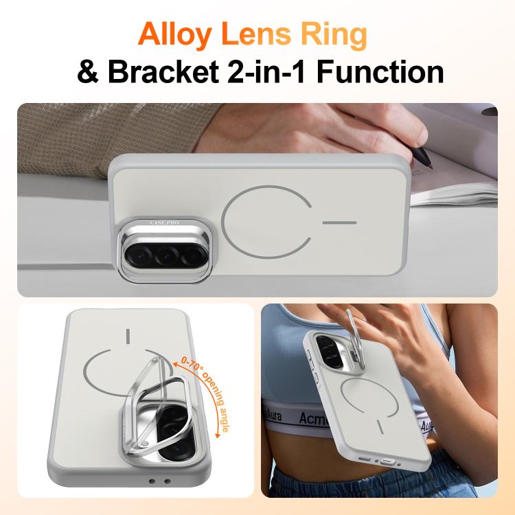 For Samsung Galaxy A17 5G Bright Color Contrast Skin-feel Camera Bracket Magsafe Phone Case