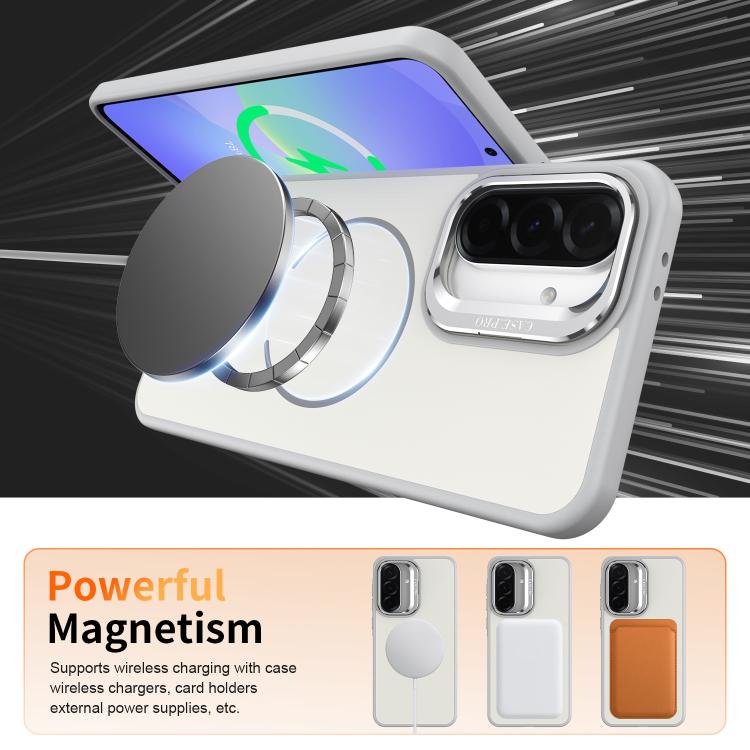 For Samsung Galaxy A17 5G Bright Color Contrast Skin-feel Camera Bracket Magsafe Phone Case