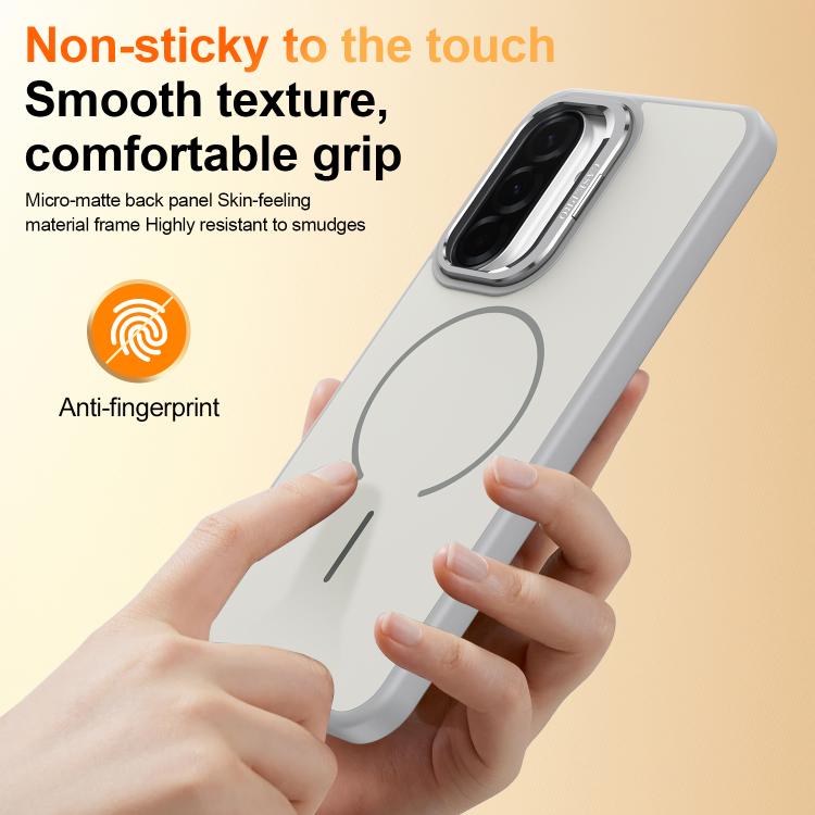 For Samsung Galaxy A17 5G Bright Color Contrast Skin-feel Camera Bracket Magsafe Phone Case