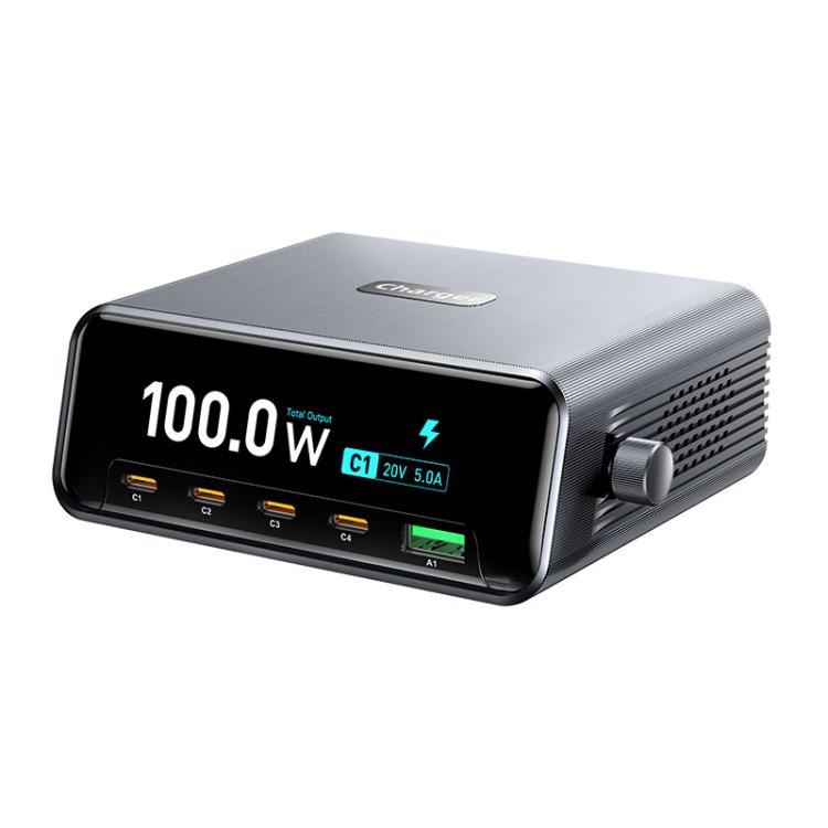 WXL-60D 2.3-inch Smart Display GaN High Power Desktop Charging Station