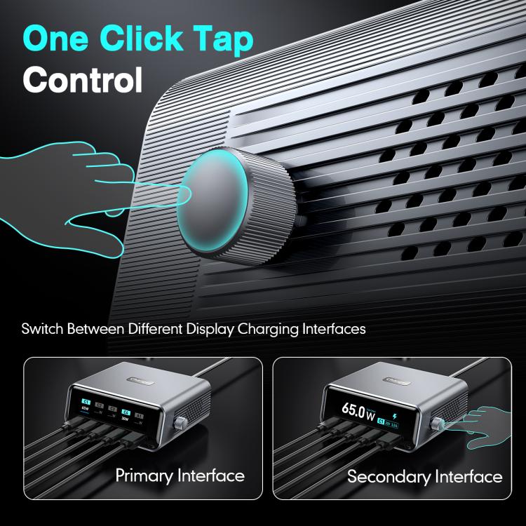 WXL-60D 2.3-inch Smart Display GaN High Power Desktop Charging Station