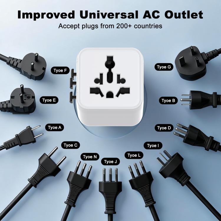 Onten CW81 Multi-Functional Universal Travel Charger Adapter - White