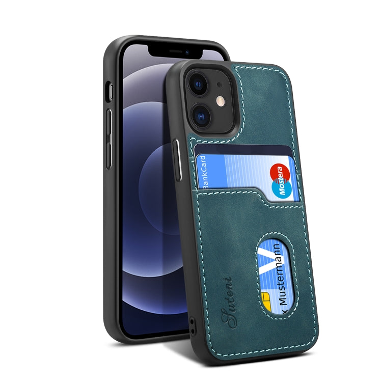 For iPhone 12 mini H09 TPU + PU Leather Shockproof Protective Case with Card Slots
