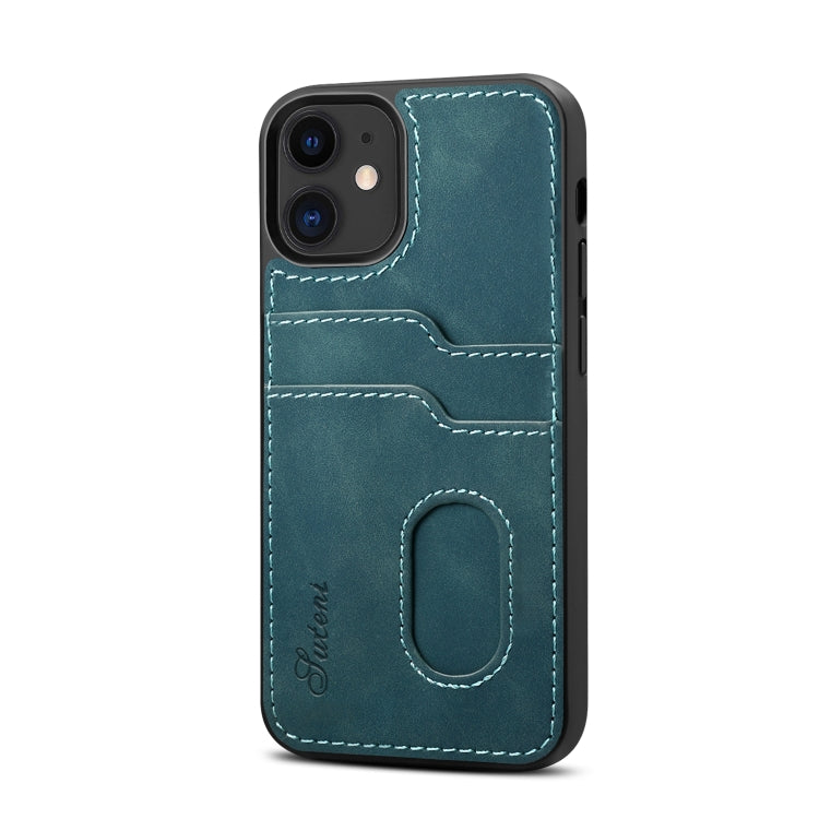 For iPhone 12 mini H09 TPU + PU Leather Shockproof Protective Case with Card Slots
