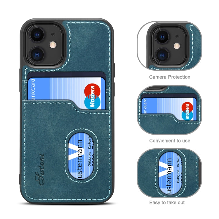 For iPhone 12 mini H09 TPU + PU Leather Shockproof Protective Case with Card Slots