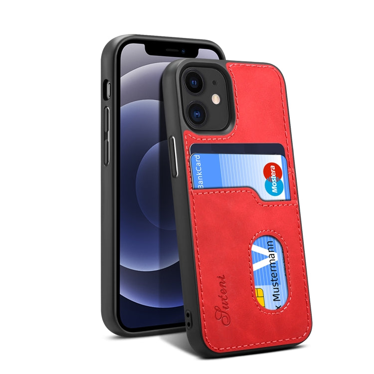 For iPhone 12 mini H09 TPU + PU Leather Shockproof Protective Case with Card Slots