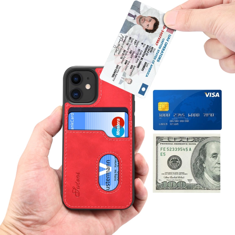 For iPhone 12 mini H09 TPU + PU Leather Shockproof Protective Case with Card Slots